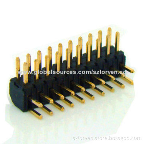 Pin Header, 2.0mm Pitch, Dual-row, Right Angle Dip Type, H = 4.0m Profile